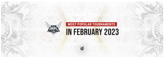 Most popular tournaments of February 2023
